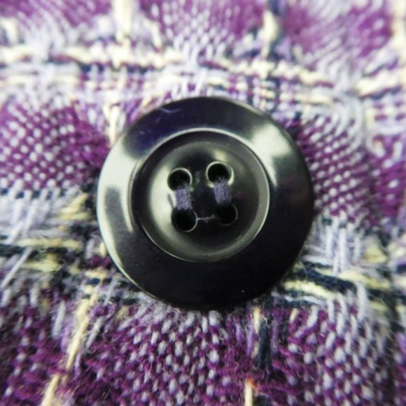 Pendleton Plus Purple Plaid Wool Tweed Blazer Jacket Pockets Collared Lined 16W - Picture 7 of 10
